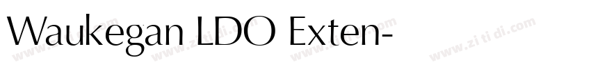 Waukegan LDO Exten字体转换